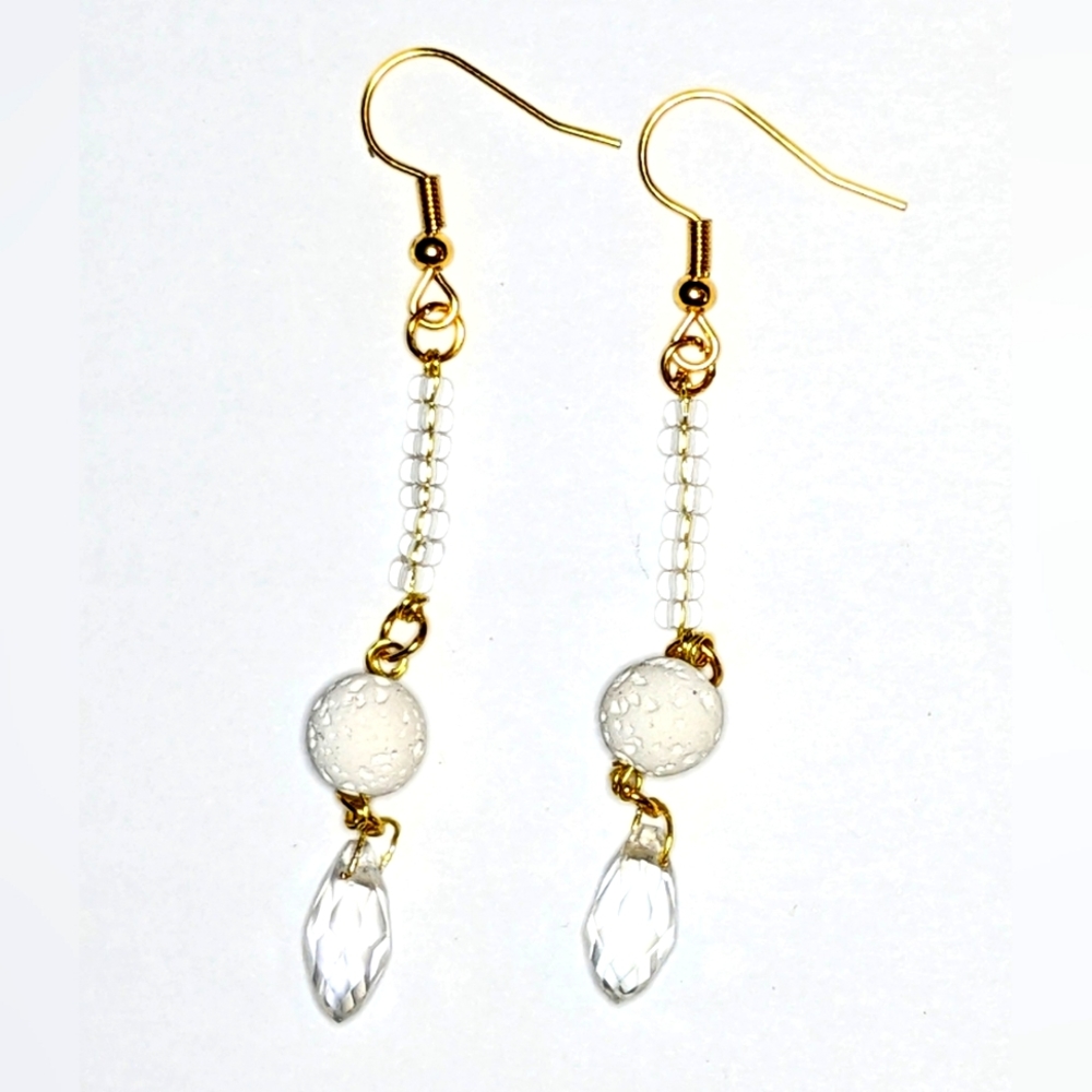 White Perfume Earrings